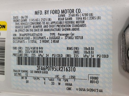 Used 2020 Ford Fusion SE image 33