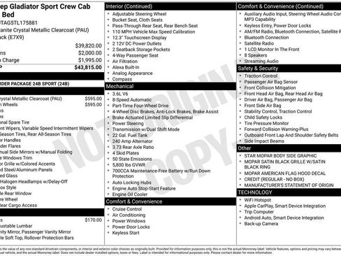 New 2026 Jeep Gladiator Sport AWD/4WD image 2
