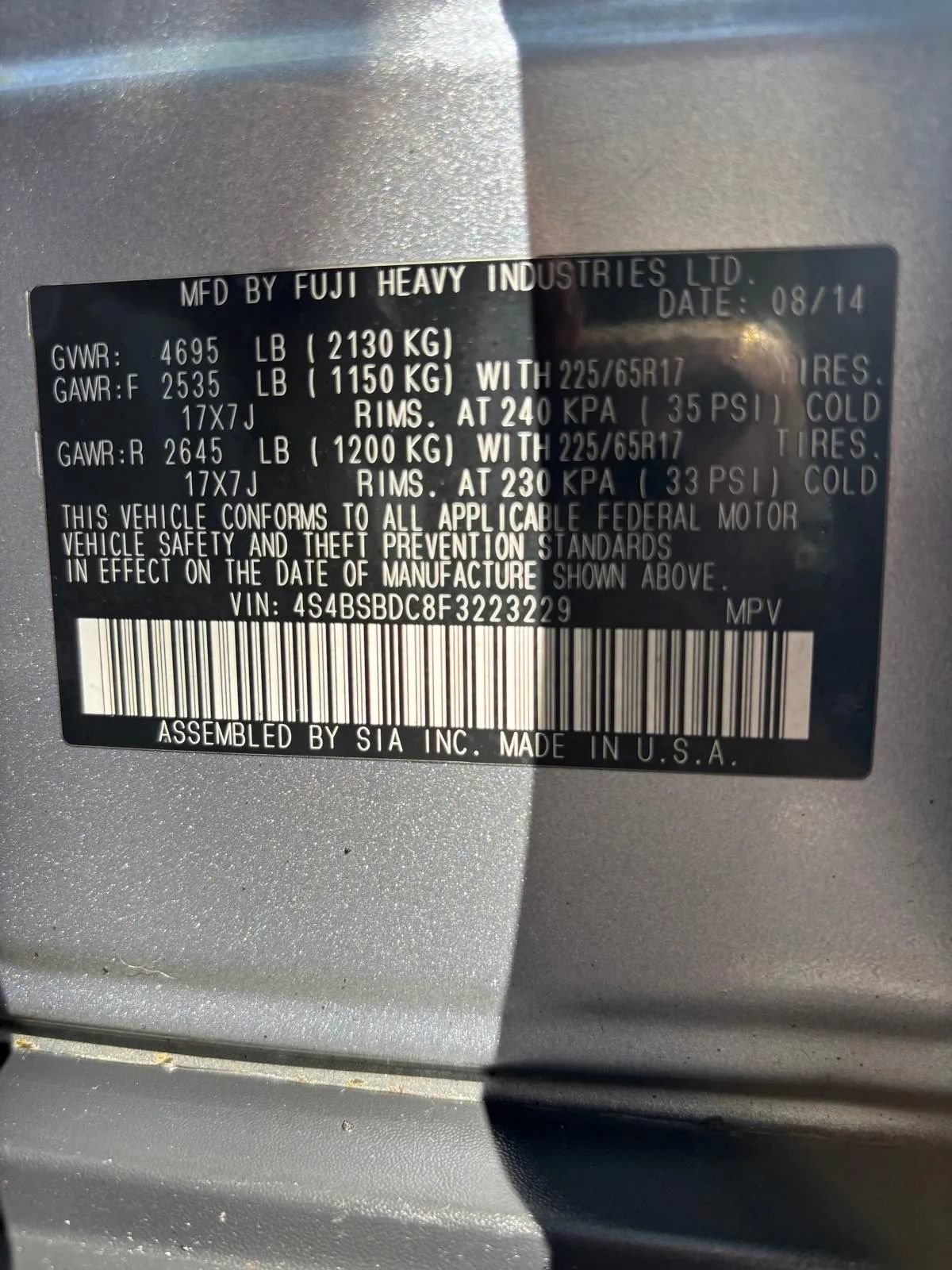 Used 2015 Subaru Outback 2.5i Premium AWD/4WD image 34