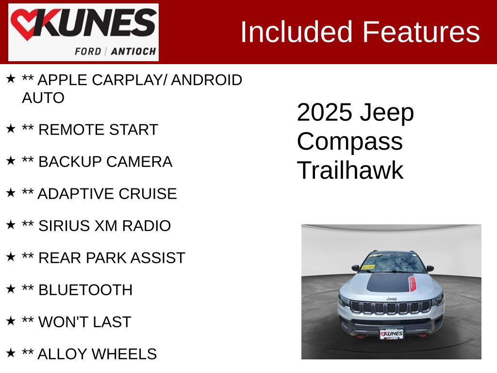 Used 2025 Jeep Compass Trailhawk AWD/4WD image 3