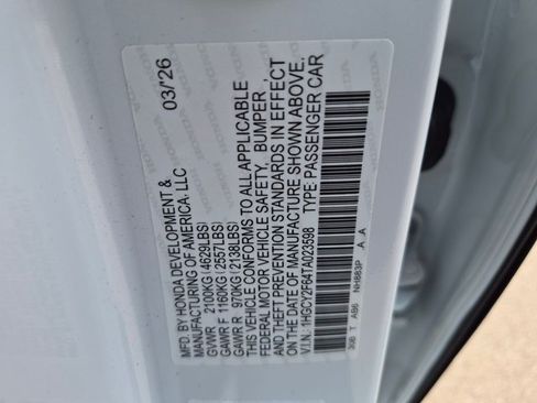 Certified 2026 Honda Accord EX-L image 23