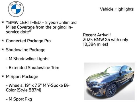 Certified 2025 BMW X4 xDrive30i w/ Premium Package AWD/4WD image 4