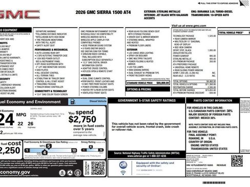 Used 2026 GMC Sierra 1500 AT4 w/ AT4 Premium Package AWD/4WD image 4
