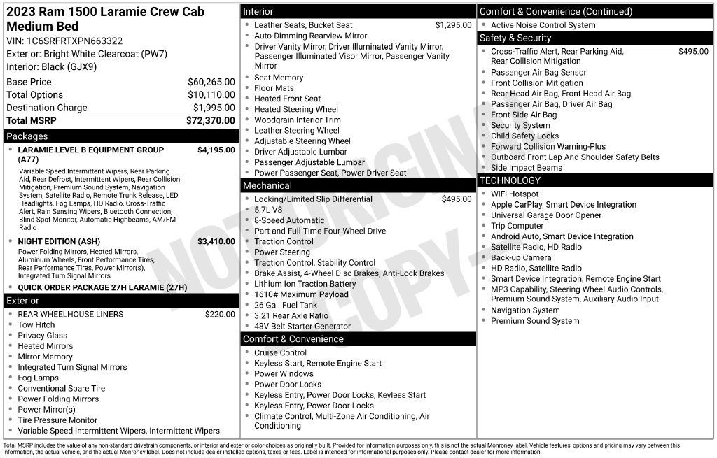 Used 2023 RAM 1500 Laramie AWD/4WD image 4