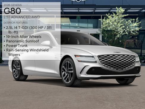 New 2026 Genesis G80 2.5T Advanced AWD/4WD image 3