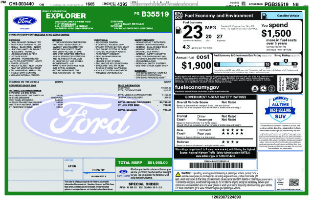 Used 2023 Ford Explorer ST-Line w/ Class IV Trailer Tow Package AWD/4WD image 21