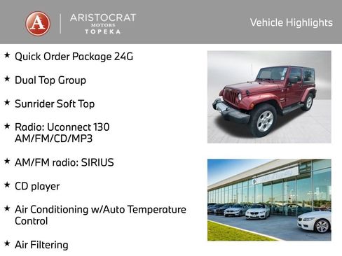 Used 2013 Jeep Wrangler Sahara w/ Dual Top Group AWD/4WD image 2