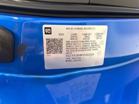 New 2026 Chevrolet Corvette Stingray Preferred Conv w/ Battery Protection Package RWD image 30