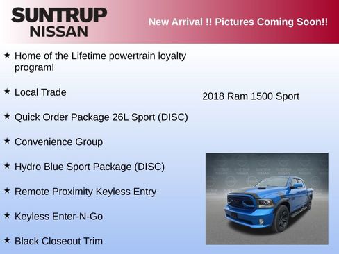 Used 2018 RAM 1500 Sport w/ Hydro Blue Sport Package image 6