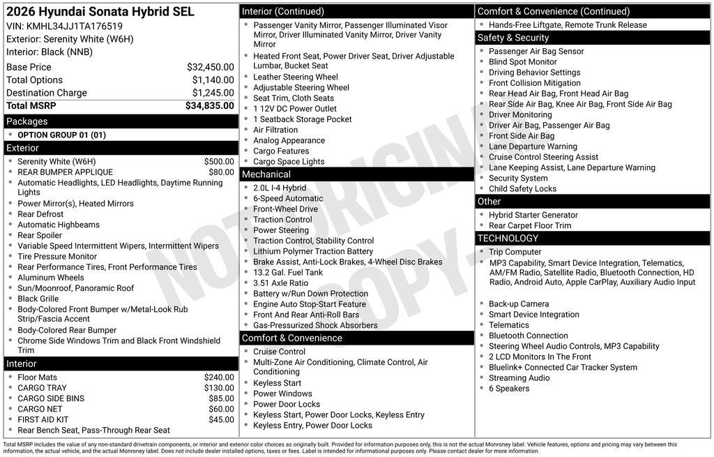 New 2026 Hyundai Sonata SEL FWD image 9