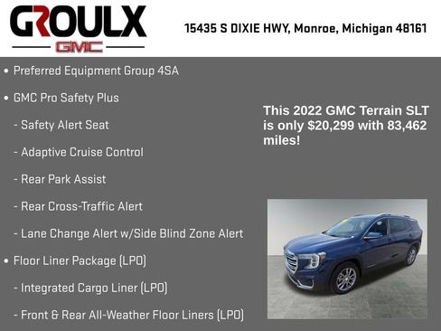 Used 2022 GMC Terrain SLT w/ LPO, Floor Liner Package AWD/4WD image 8