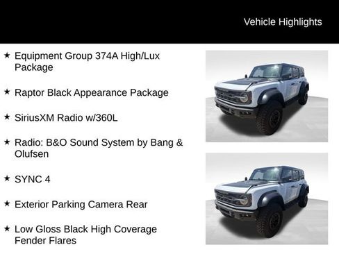 Certified 2024 Ford Bronco Raptor AWD/4WD image 8