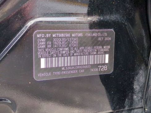 Used 2024 Mitsubishi Mirage ES FWD image 31