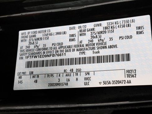 Certified 2022 Ford F150 XLT w/ Equipment Group 302A High image 32