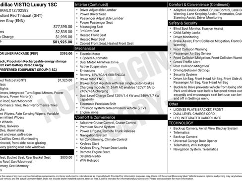 New 2026 Cadillac Vistiq Luxury w/ LPO, Floor Liner Package image 41