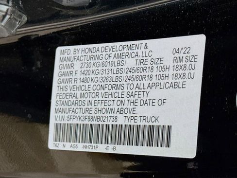Used 2022 Honda Ridgeline Black Edition image 33