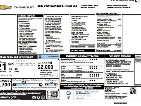 Used 2022 Chevrolet Colorado LT w/ LT Convenience Package RWD image 6