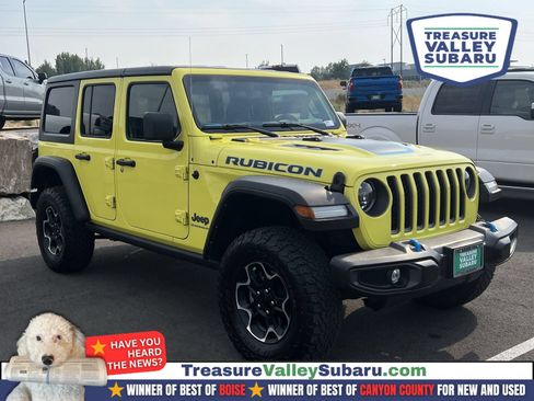 Used 2023 Jeep Wrangler Unlimited Rubicon 4xe w/ Cold Weather Group AWD/4WD image 1