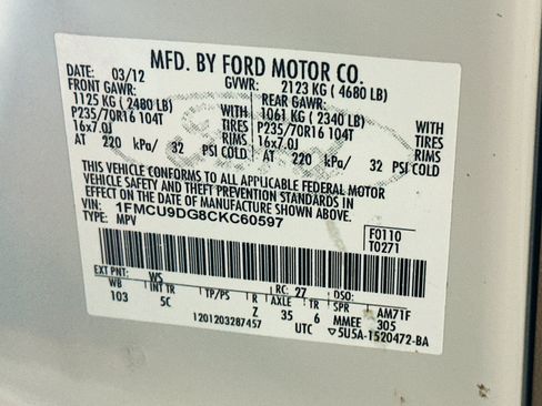 Used 2012 Ford Escape XLT AWD/4WD image 12