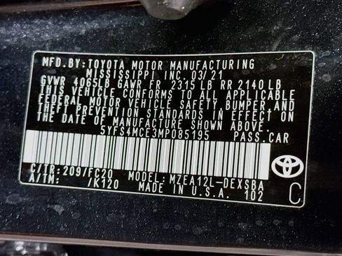 Used 2021 Toyota Corolla SE w/ Carpet Mat Package (TMS) FWD image 32