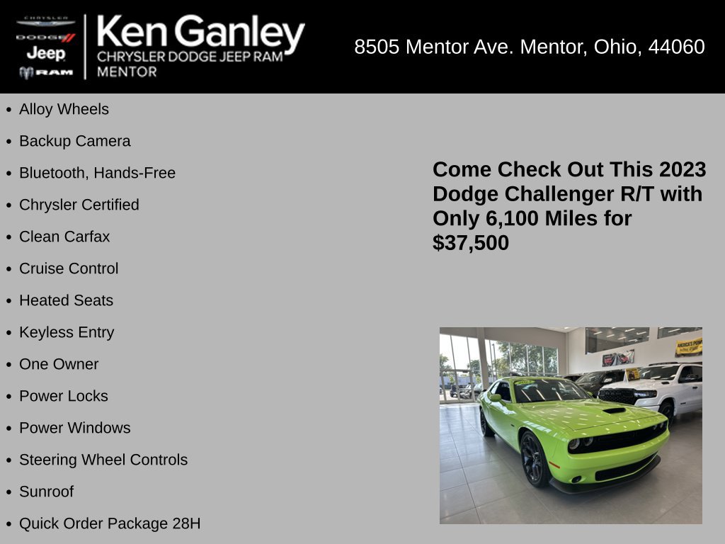 Certified 2023 Dodge Challenger R/T w/ Blacktop Package RWD image 5
