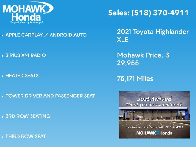 Used 2021 Toyota Highlander XLE AWD/4WD image 3