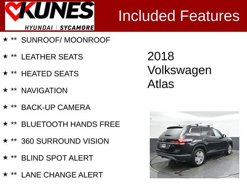 Used 2018 Volkswagen Atlas SEL Premium AWD/4WD image 2