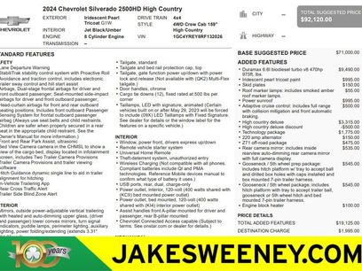 Certified 2024 Chevrolet Silverado 2500 High Country w/ High Country Premium Package