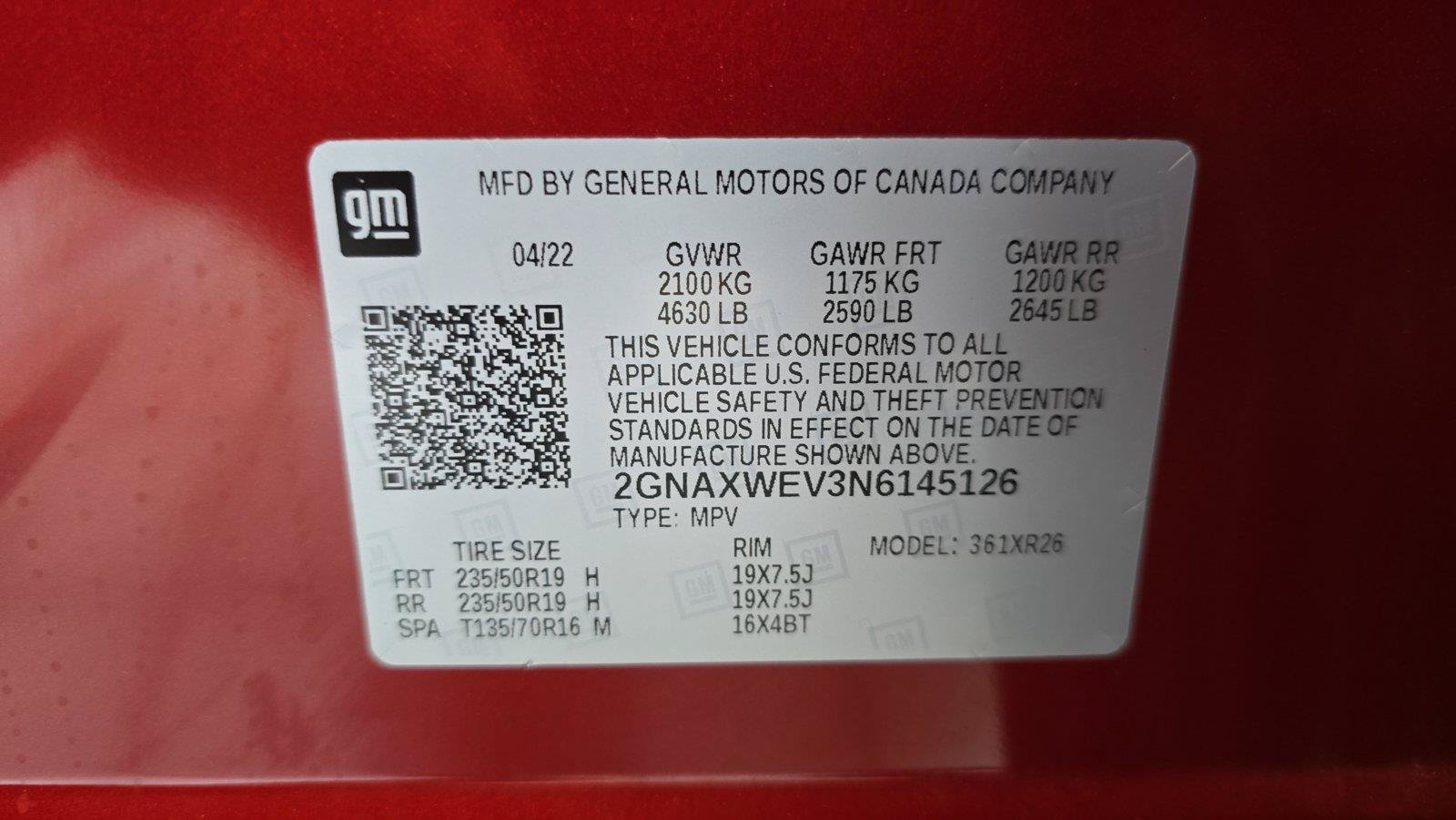 Used 2022 Chevrolet Equinox RS w/ RS Leather Package AWD/4WD image 29
