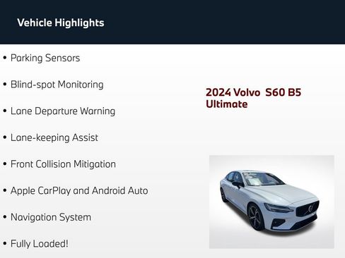 Used 2024 Volvo S60 B5 Ultimate AWD/4WD image 5