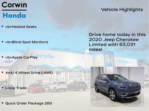 Used 2020 Jeep Cherokee Limited image 6