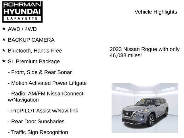 Used 2023 Nissan Rogue SL w/ SL Premium Package AWD/4WD image 8