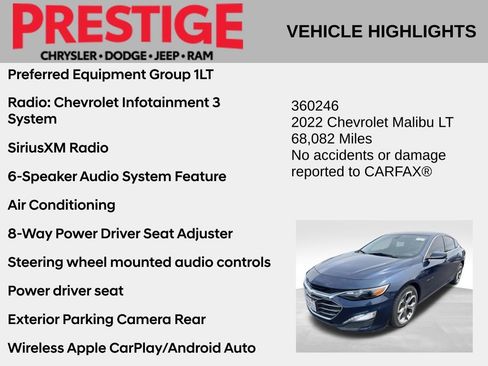 Used 2022 Chevrolet Malibu LT FWD image 2