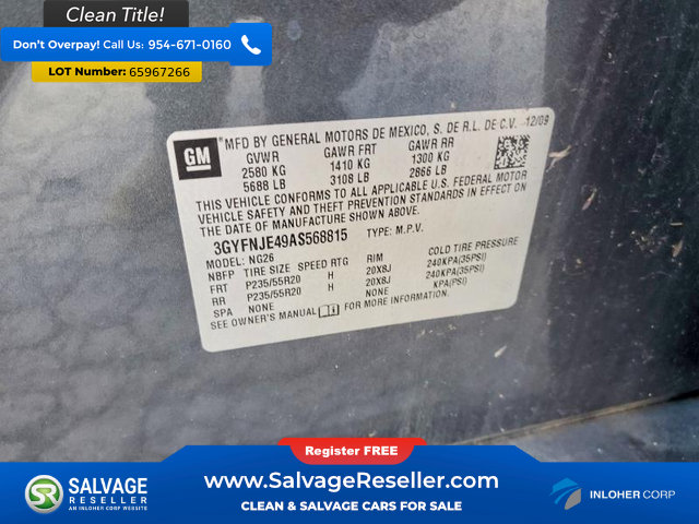 Used 2010 Cadillac SRX Performance AWD/4WD image 17