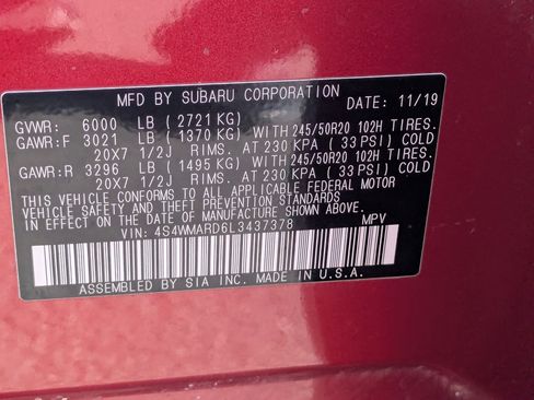 Used 2020 Subaru Ascent Touring image 38