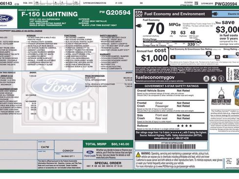 Certified 2023 Ford F150 Lightning Lariat w/ Equipment Group 511A High AWD/4WD image 51