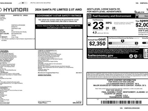 Used 2024 Hyundai Santa Fe Limited image 4