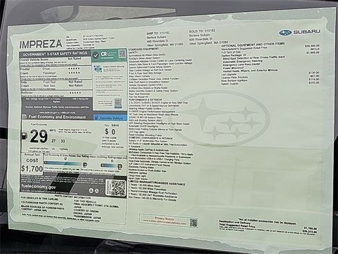 New 2026 Subaru Impreza 2.0i Sport image 23