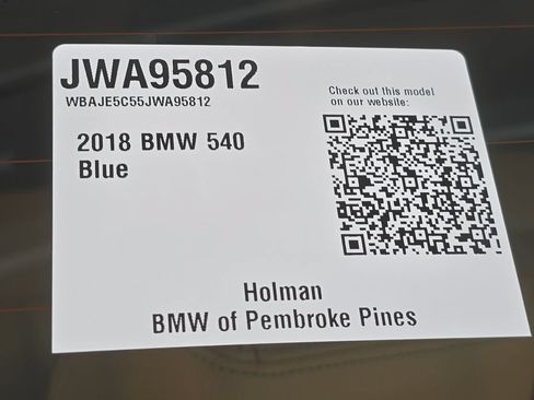 Used 2018 BMW 540i w/ Premium Package RWD image 24