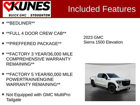 Used 2023 GMC Sierra 1500 Elevation w/ X31 Off-Road Package AWD/4WD image 3