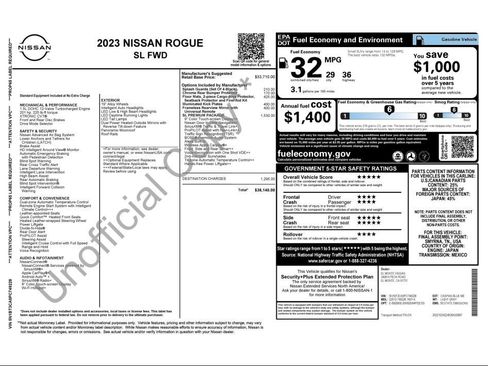 Used 2023 Nissan Rogue SL w/ SL Premium Package FWD image 4