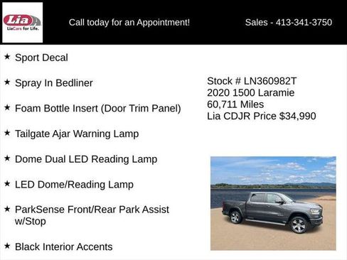 Certified 2020 RAM 1500 Laramie w/ Sport Appearance Package AWD/4WD image 31