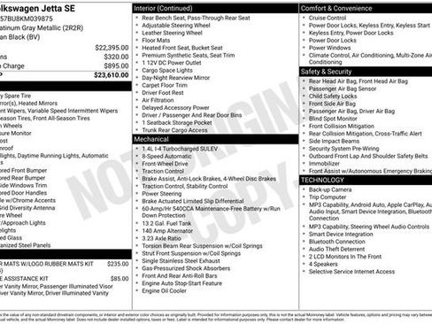 Used 2019 Volkswagen Jetta SE FWD image 7