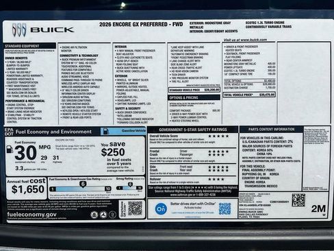 New 2026 Buick Encore GX Preferred w/ Comfort Package FWD image 21