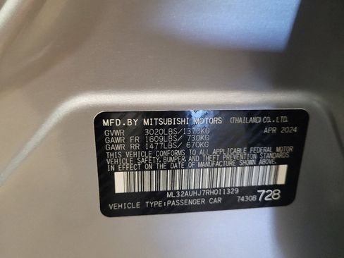 Used 2024 Mitsubishi Mirage ES FWD image 33