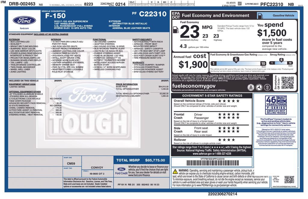 Used 2023 Ford F150 Limited AWD/4WD image 37