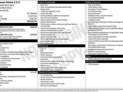 Used 2011 Nissan Sentra 2.0 S w/ Convenience Pkg FWD image 9