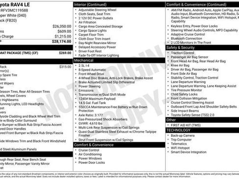 Used 2021 Toyota RAV4 LE w/ Carpet Mat Package (TMS) FWD image 13