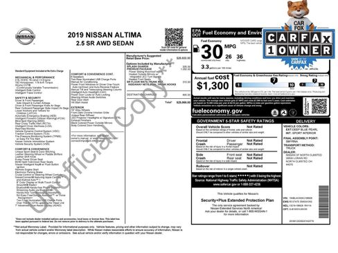 Used 2019 Nissan Altima 2.5 SR w/ SR Premium Package image 3