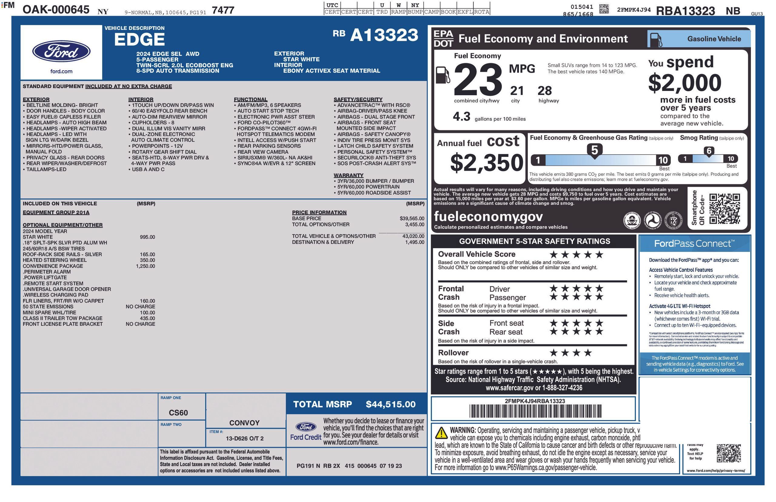 Used 2024 Ford Edge SEL w/ Convenience Package AWD/4WD image 3